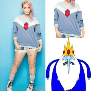 NEW Cartoon Network Adventure Time Ice King Cosplay Costume Comic Con Sweater